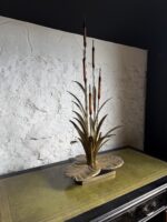 Brass Reed Lamp by Maison Jansen - 1970's - Image 2