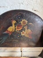 Early 20th Century Armchair with Hand Painted Leather Back - Image 5