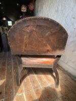 Early 20th Century Armchair with Hand Painted Leather Back - Image 2