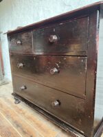 Victorian Painted Mahogany Drawer Set with Washstand - Image 2