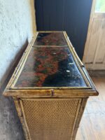 Victorian Bamboo Chinoiserie Glazed Cabinet - Image 9