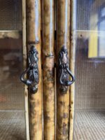 Victorian Bamboo Chinoiserie Glazed Cabinet - Image 7