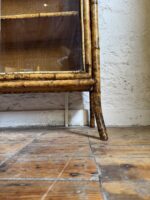 Victorian Bamboo Chinoiserie Glazed Cabinet - Image 4